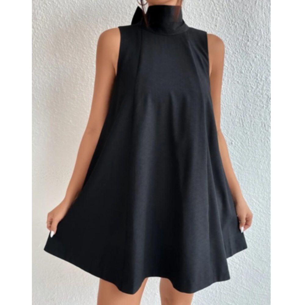 Luxe white tie back mini dress - Picture 10 of 16